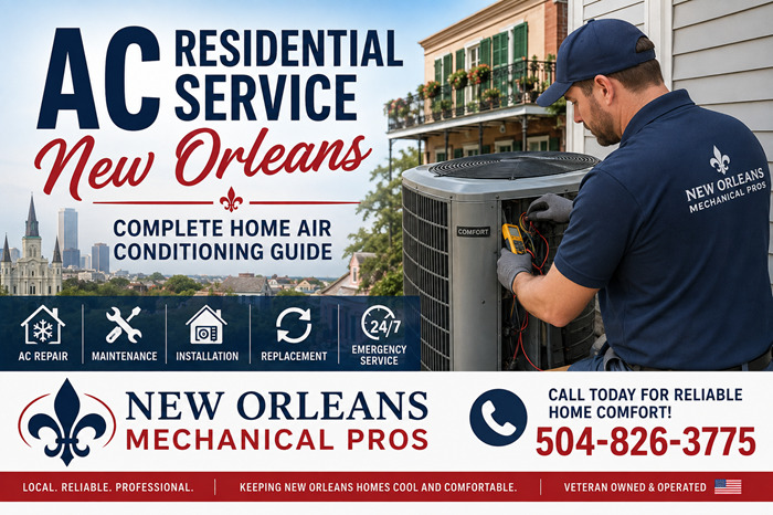 AC Repair Service New Orleans: Reliable Home Cooling From New Orleans Mechanical Pros