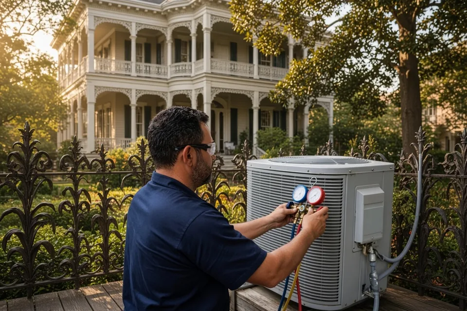 AC repair in the Garden District for tall plaster houses and Lower Garden District homes. Call New Orleans Mechanical Pros at (504) 826-3775 today.