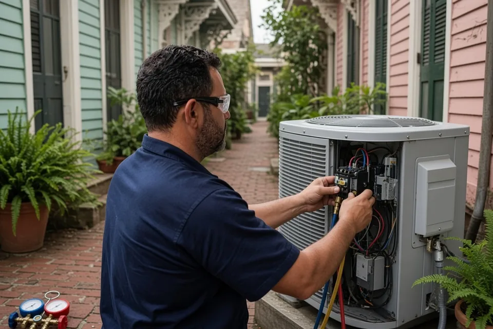 Need AC repair in Touro, New Orleans? We diagnose warm air, water leaks, and ductless problems in older Uptown homes. Call (504) 826-3775 today to book.