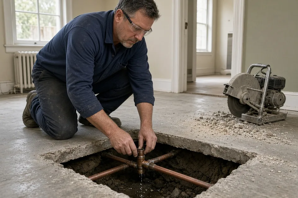 Need under slab plumbing repair in New Orleans? We handle slab leak detection, underground sewer repairs, and tunneling. Call (504) 826-3775.