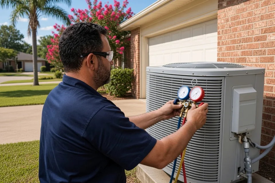 AC repair in Kenner, LA for central systems, heat pumps, and ductless units. Veteran-owned, license #75402. Call (504) 826-3775.